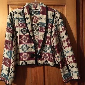 Aztec Print Blazer